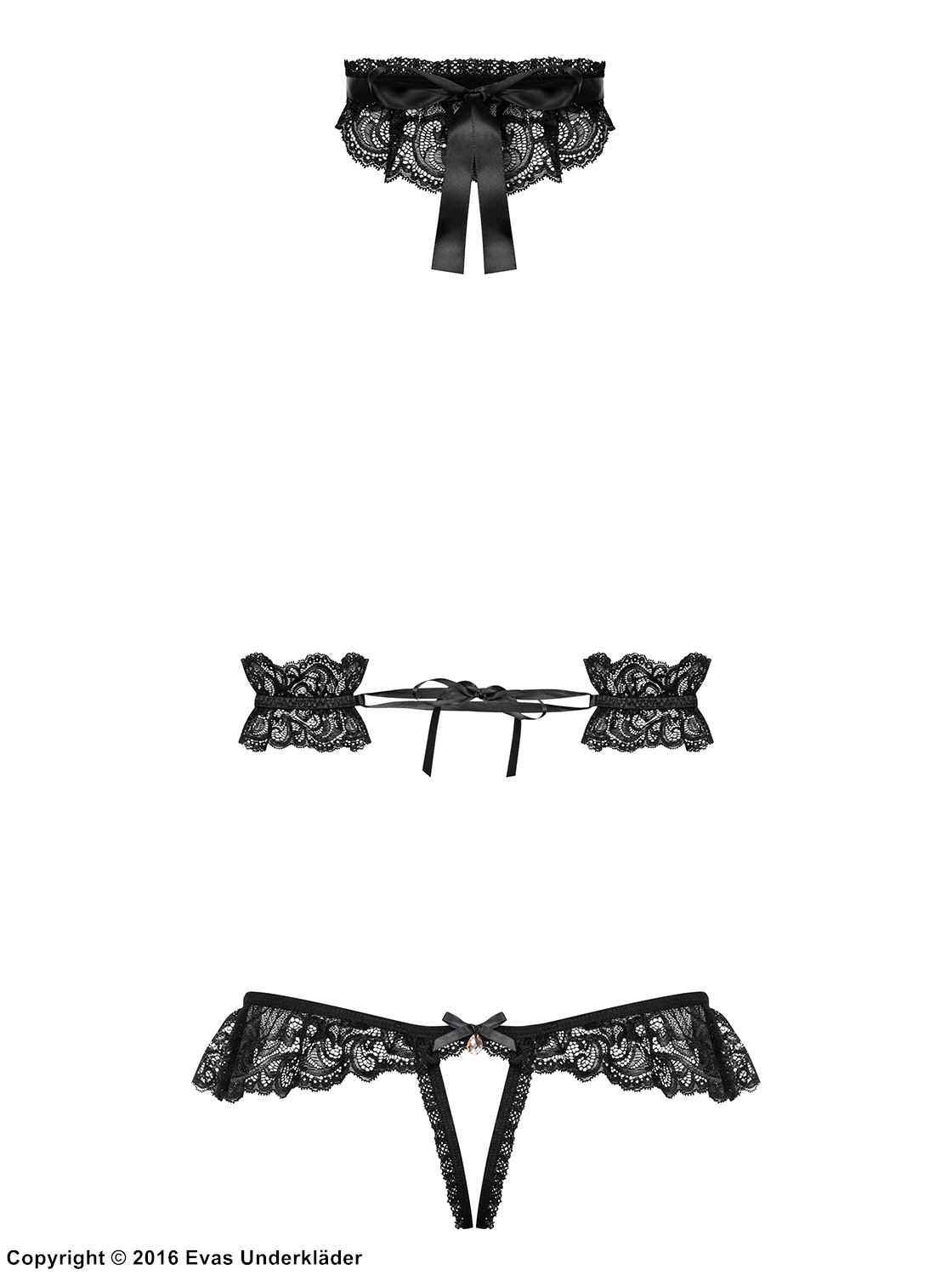 Sexy lingerie set, lace ruffles